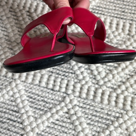 Talbots Red Leather Slide Sandals - Size 8.5 - Picture 13 of 13